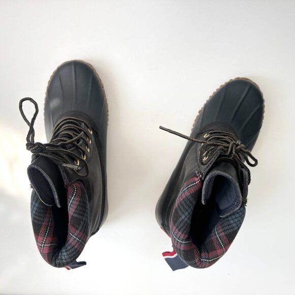 Tommy Hilfiger Lace Up Rubber Sole Lace Up Russel Rain Ankle Boots - Sz 8 - Picture 16 of 16